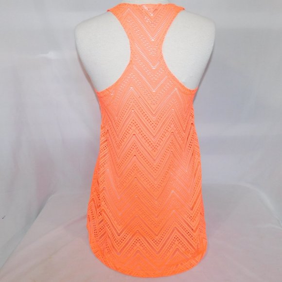 OP Womens S Lace Orange Bathing Suit Coverup - Picture 8 of 9